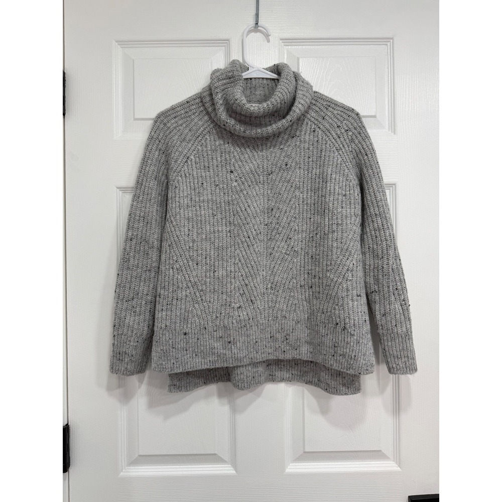 Madewell Grey Donegal Wool Blend Chunky Turtleneck Sweater XS